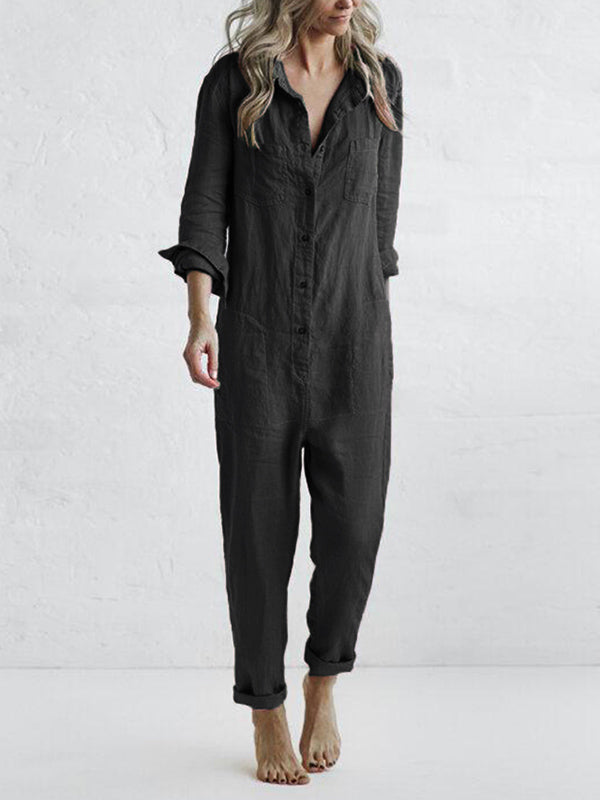 Freya - Langärmeliger Jumpsuit