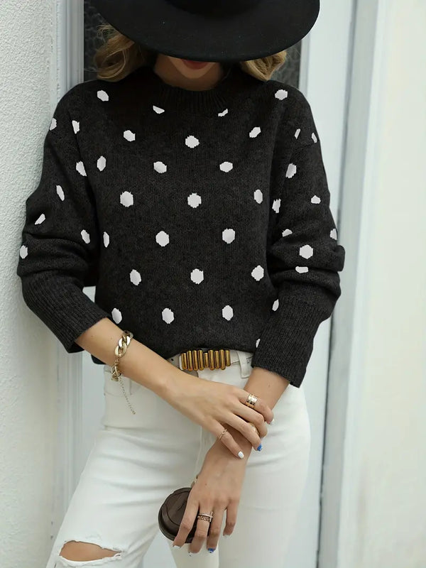 Wilreem – Polka-Dot Pullover mit Rundhalsausschnitt