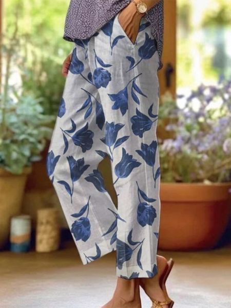 Lara - Sommerhose mit Blumenmuster