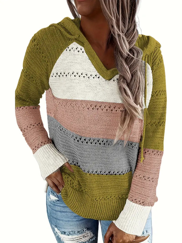 Tess - Casual Sweater mit Kapuze und langen Ärmeln