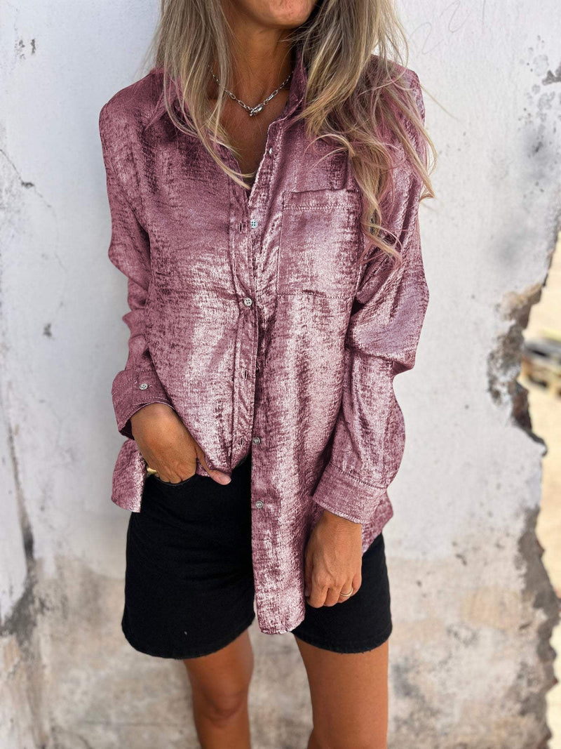 Marloes - Metallische Bluse