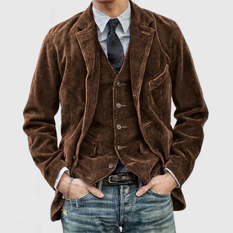 Atlas Vintage Cordjacke mit Manschetten für Herren