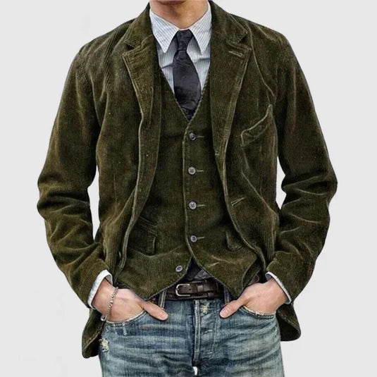 Atlas Vintage Cordjacke mit Manschetten für Herren