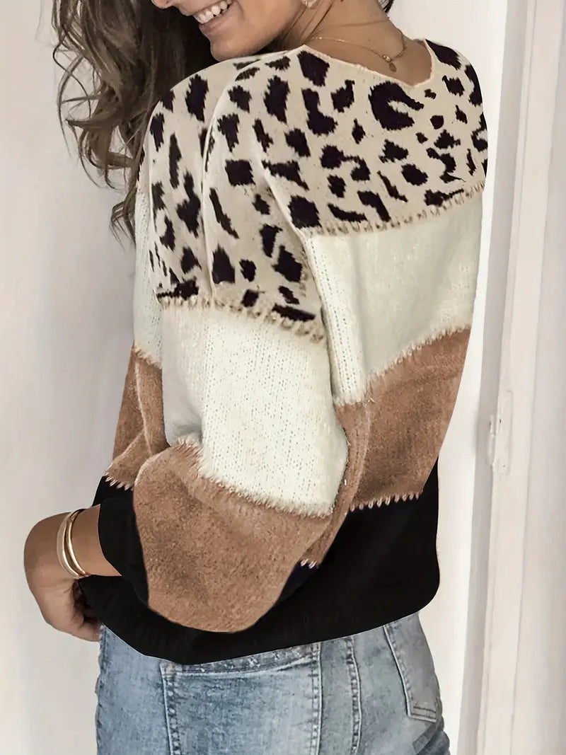 Zia - Sweater mit lebhaftem Leopardenmuster