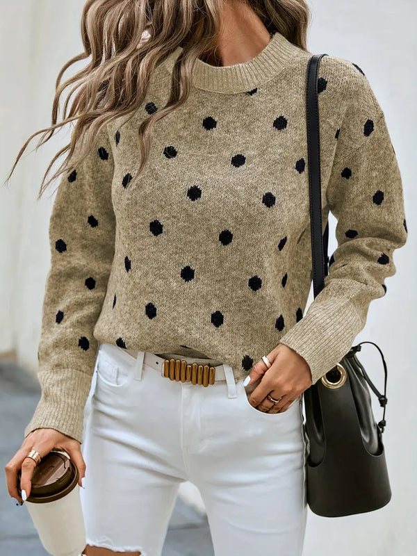 Wilreem – Polka-Dot Pullover mit Rundhalsausschnitt