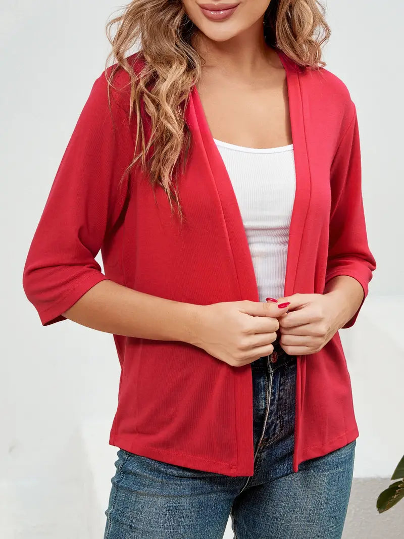 Tia - Eleganter Offener Strick-Cardigan