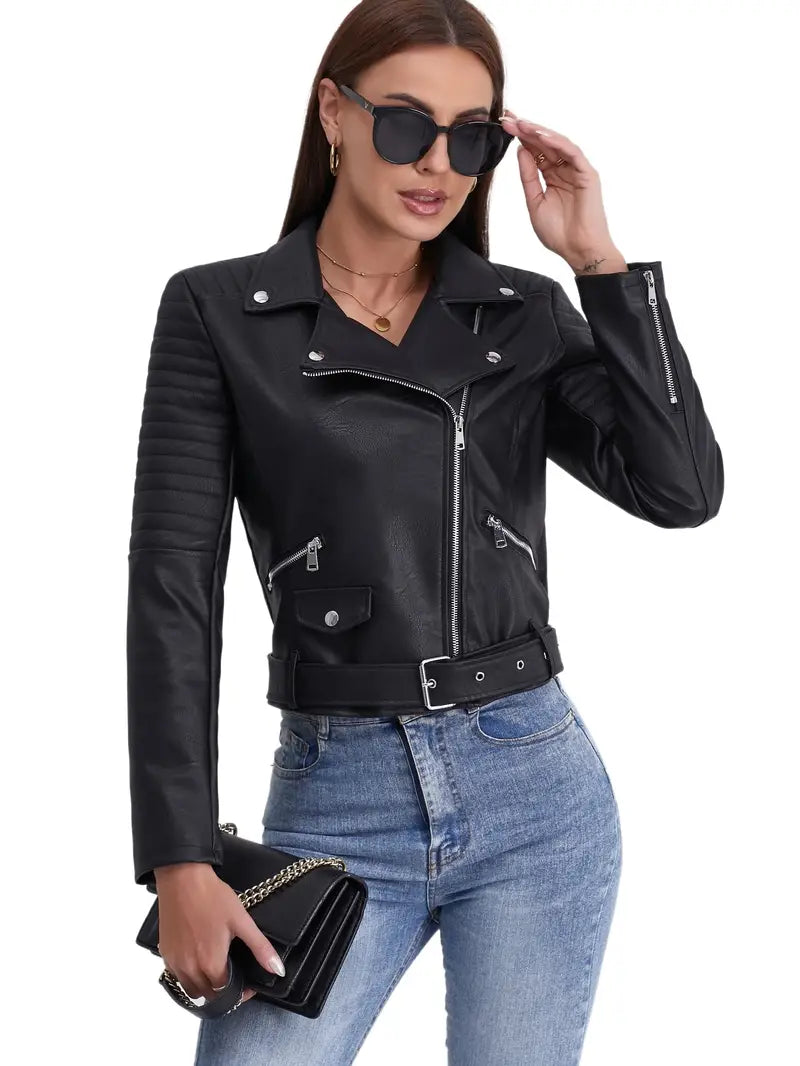 Ronal - Schlichte Biker-Lederjacke