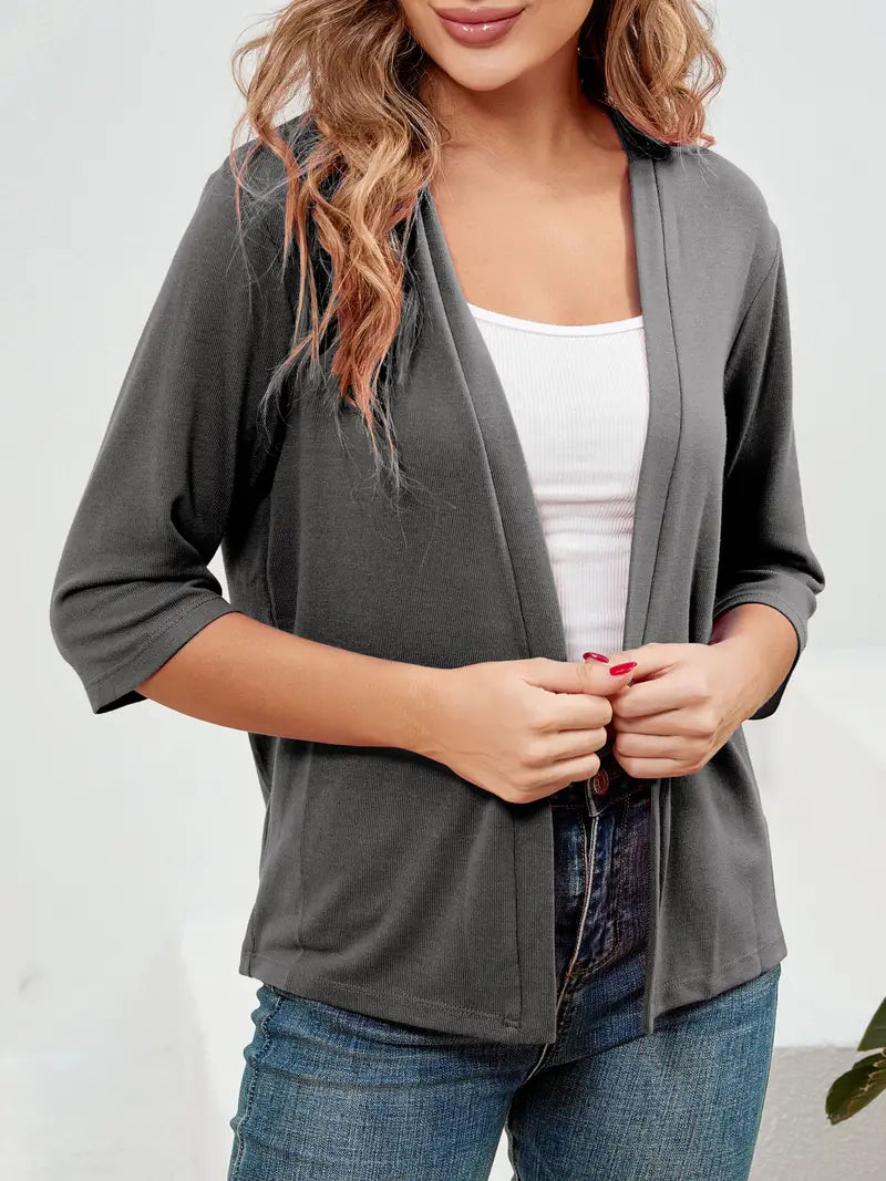 Tia - Eleganter Offener Strick-Cardigan