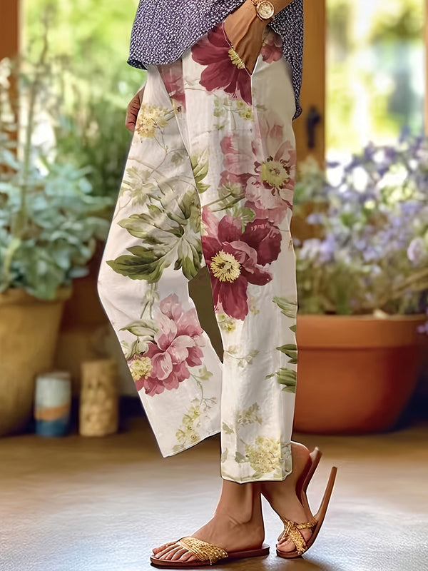 Lara - Sommerhose mit Blumenmuster