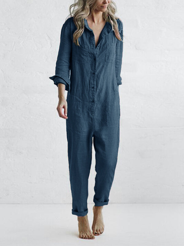 Freya - Langärmeliger Jumpsuit