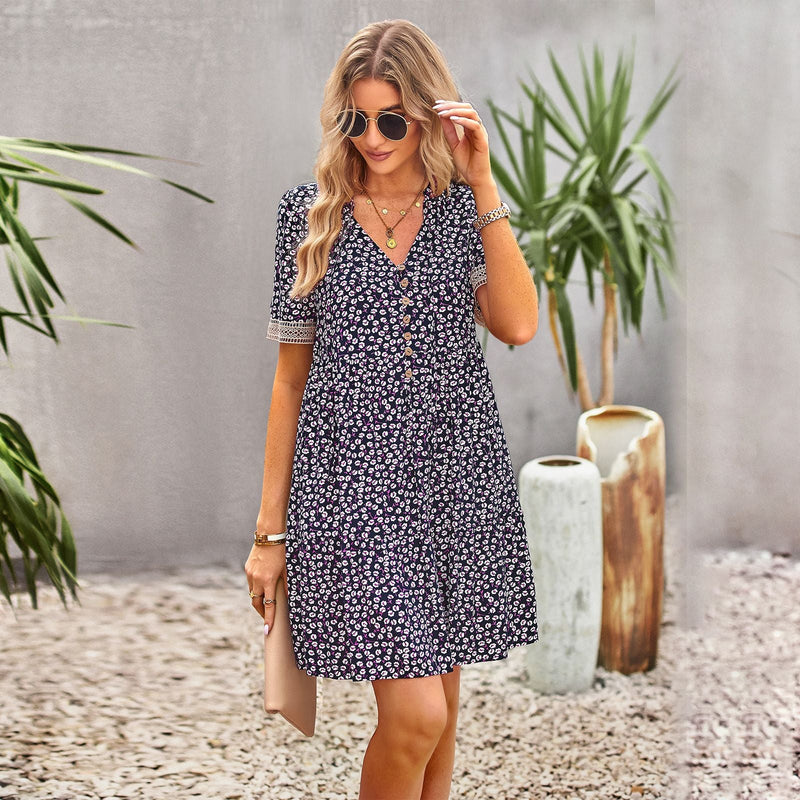 Carina Print Maxikleid