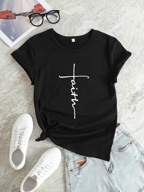 Gina - Faith Cross T-Shirt