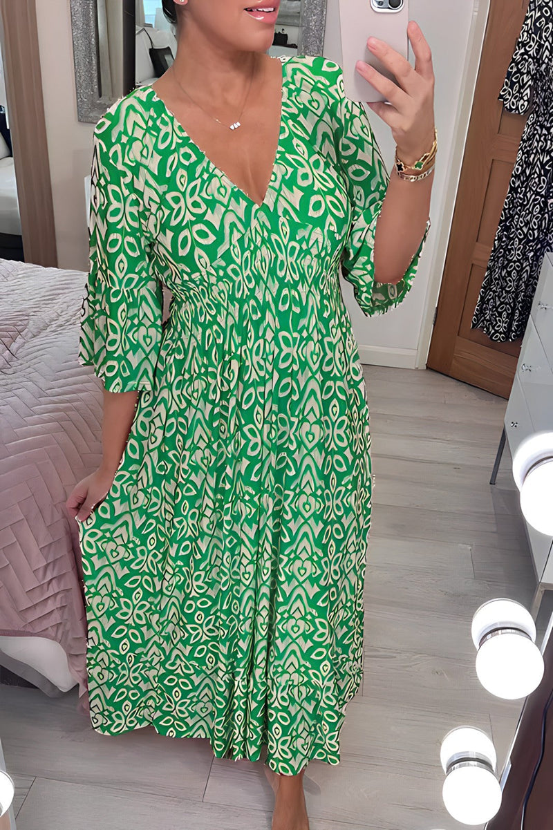 Lilly's - Kleid mit 3/4 Ärmeln und Muster