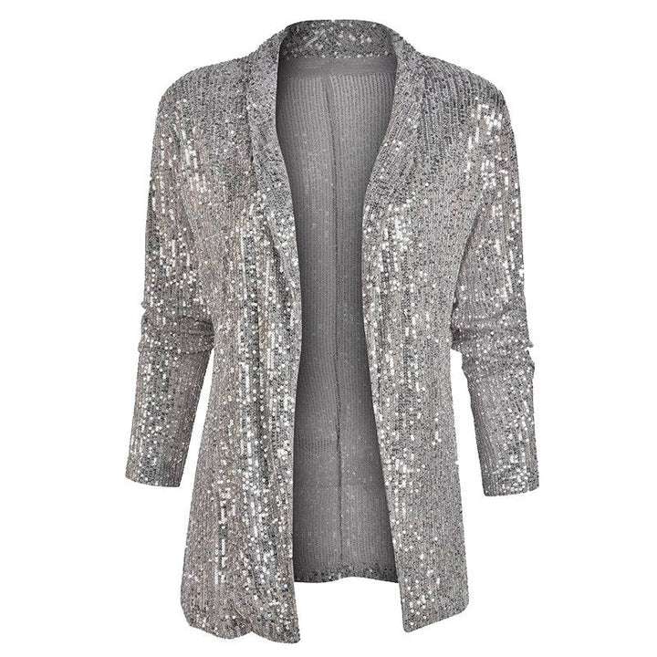 Sophie – Blazer Cardigan mit Glitzer-Pailletten