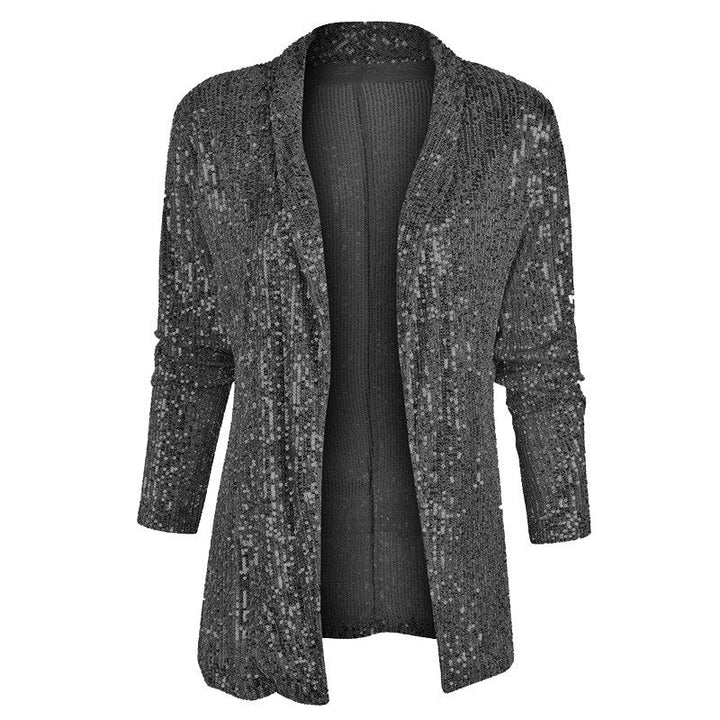 Sophie – Blazer Cardigan mit Glitzer-Pailletten