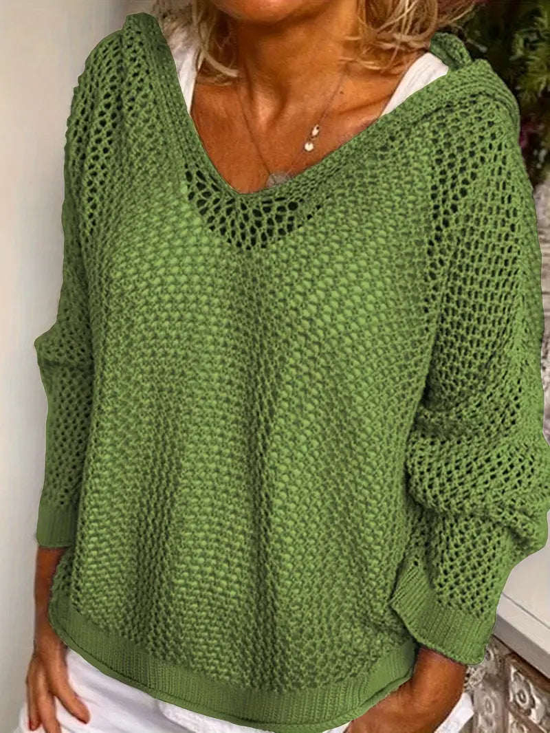 Shea - Kapuzenpullover in lebendiger Uni-Farbe