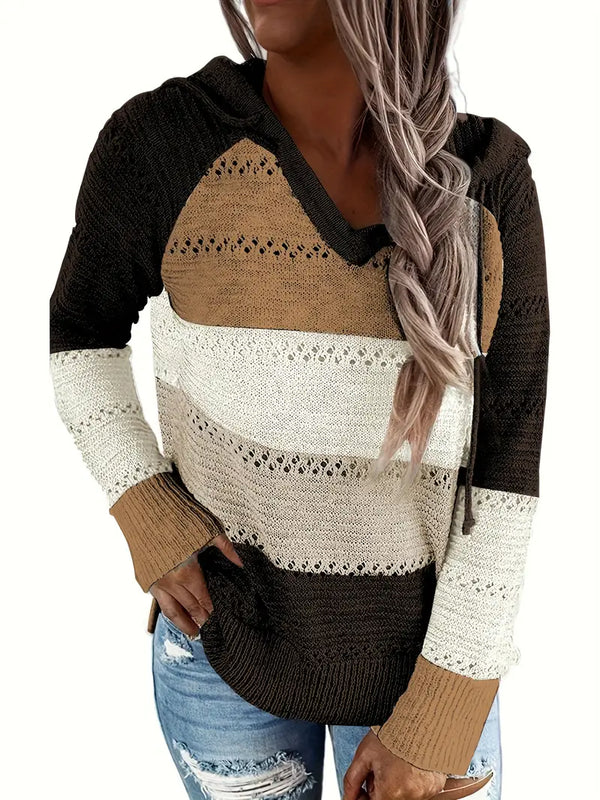 Tess - Casual Sweater mit Kapuze und langen Ärmeln