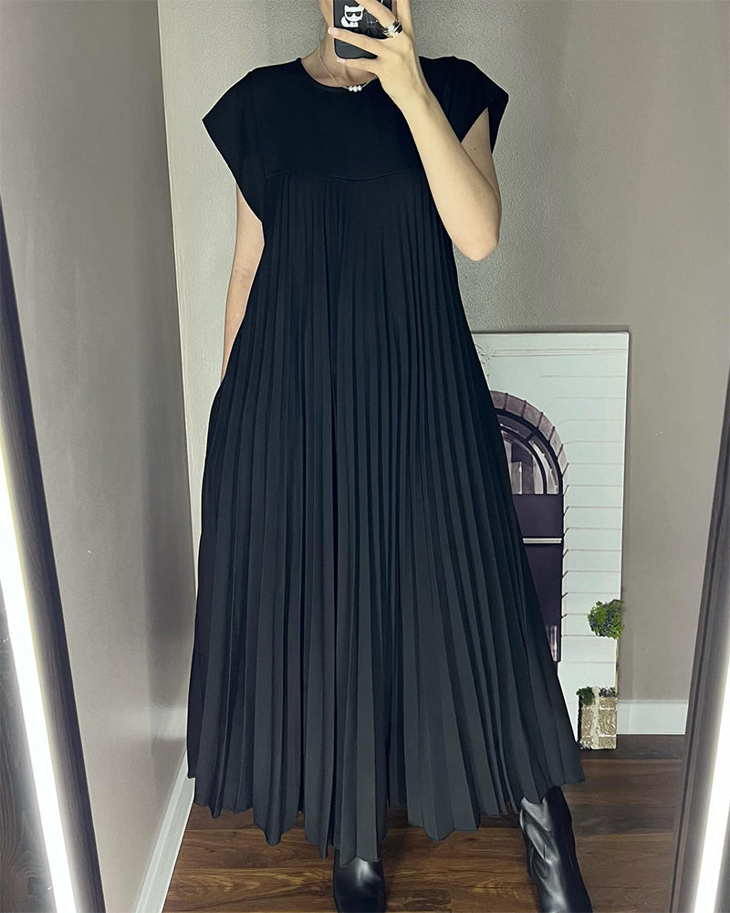 Amelia - Ärmelloses Plisseekleid