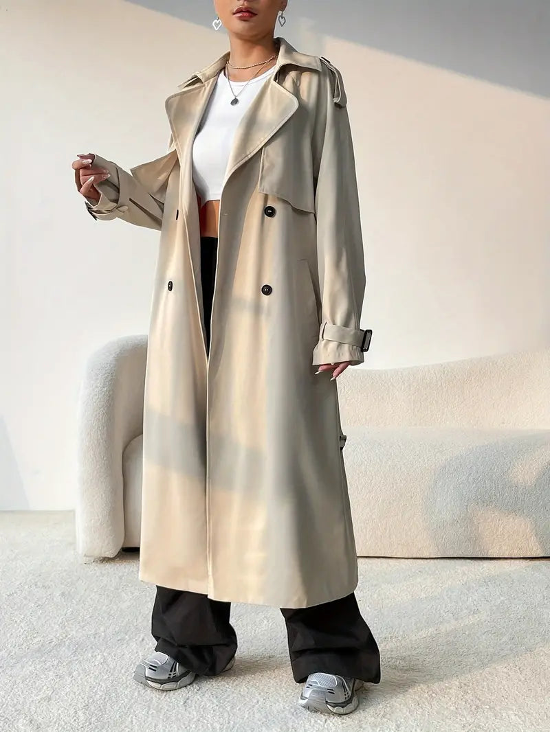 Rennie – Geriemter Trenchcoat mit doppelter Knopfleiste