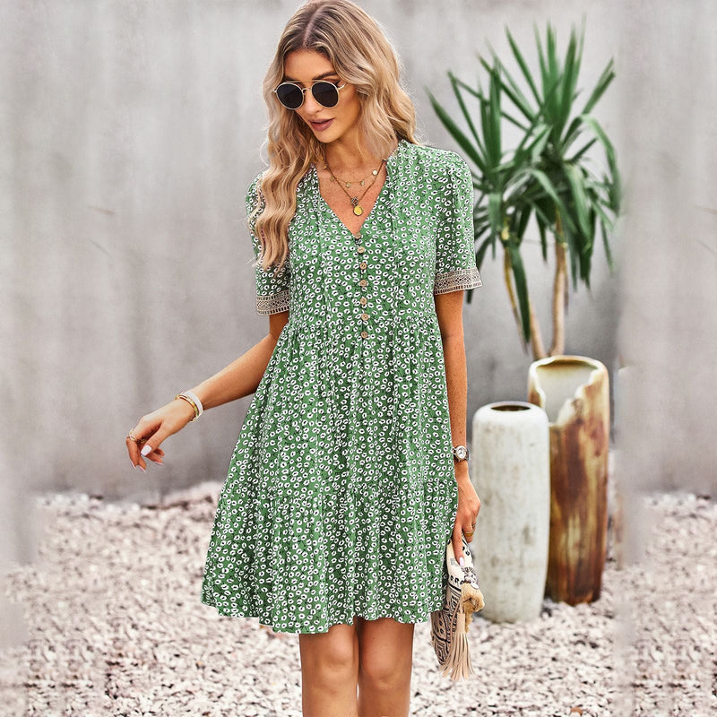 Carina Print Maxikleid