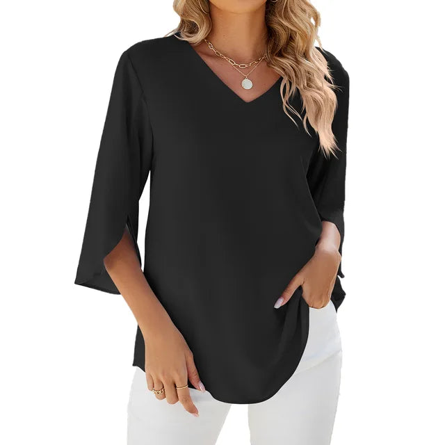 Jette - Bluse mit V-Ausschnitt