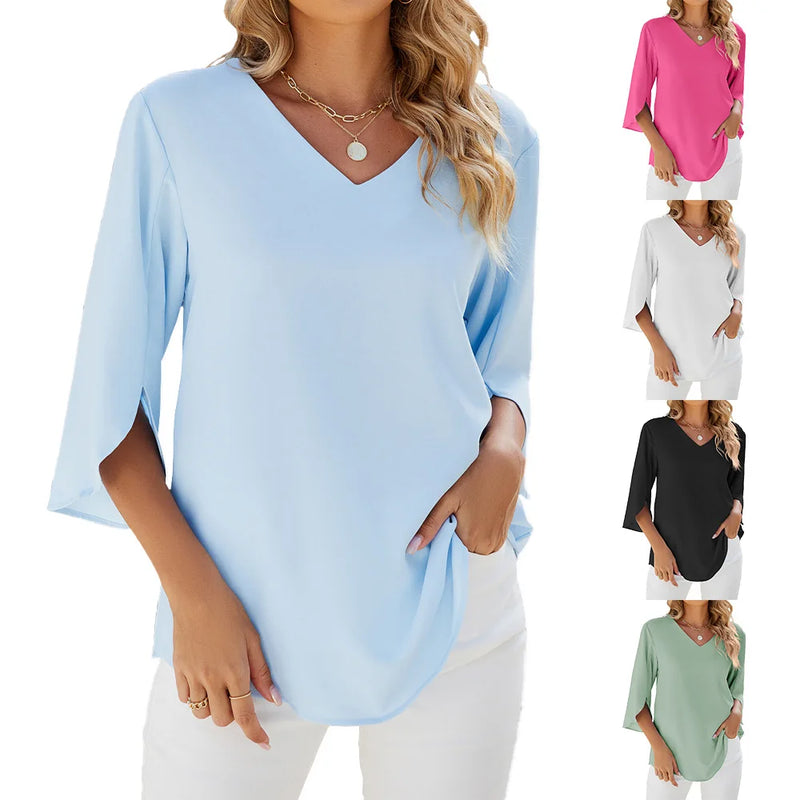 Jette - Bluse mit V-Ausschnitt