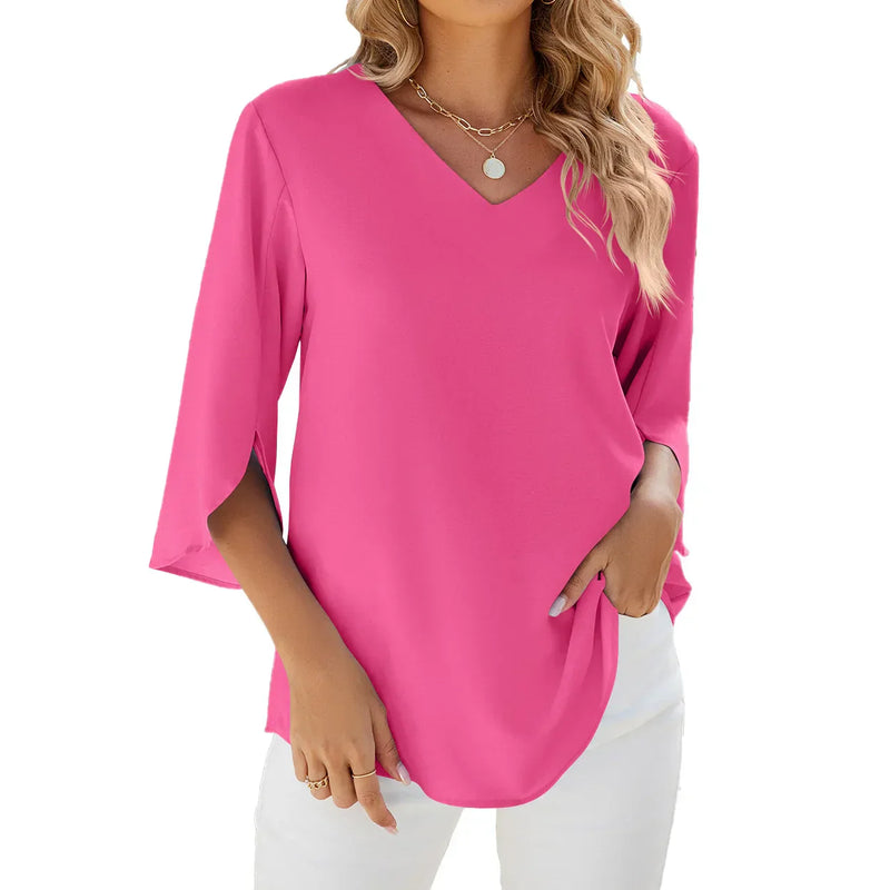 Sophie - V-Ausschnitt Bluse für Damen