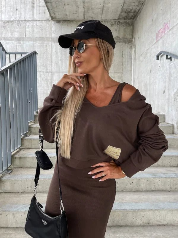 LILIAN Kleid und Sweatshirt-Set - Komfort und Stil in Einem